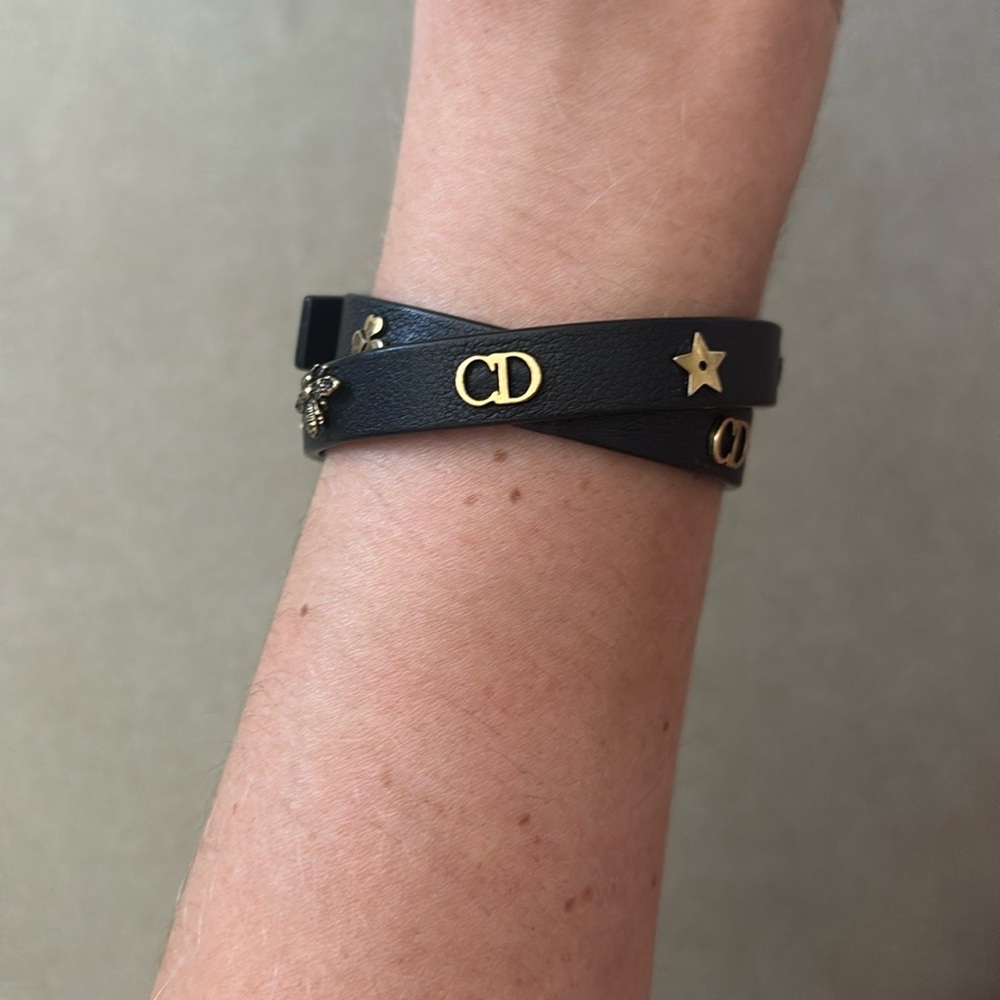 DIOR leather wrap bracelet